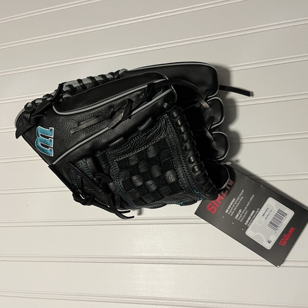 Wilson A500 Siren 12" Youth Infield Fastpitch Softball Glove black NEW LHT - Picture 5 of 8
